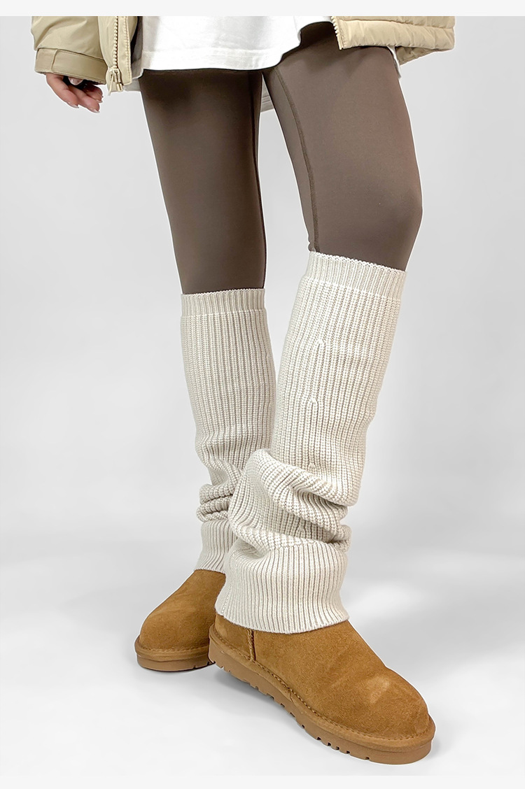 Boot Sock Slouchy - ถุงเท้าขากันหนาวแบบถักสำหรับผู้หญิง ถุงเท้ายาวหนานุ่ม อุ่นสบาย เหมาะสำหรับใส่กับรองเท้าบูท โยคะ พิลาทิส