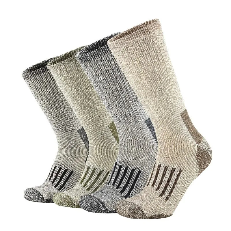 Wool Hiking Sock - ถุงเท้าขนสัตว์ 80% ถุงเท้าเดินป่าแบบหนาพิเศษ ถุงเท้าข้อสั้นแบบมีเบาะรองนุ่ม สำหรับผู้ชายและผู้หญิง ถุงเท้ากีฬาขนสัตว์