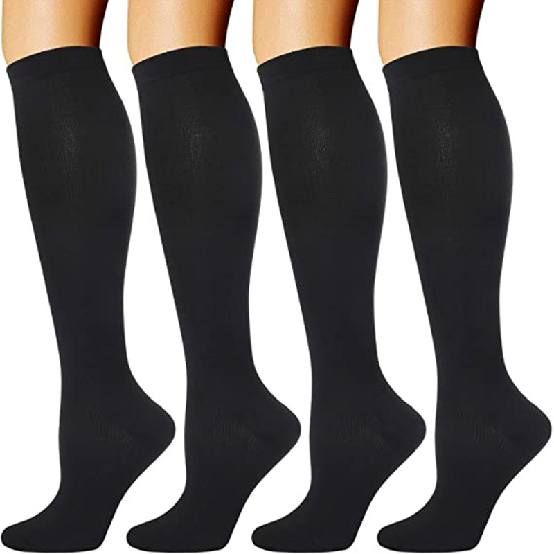 Compression Sock Medical - S-XXL ถุงเท้าการบีบอัดผู้ชายผู้หญิงเที่ยวบินยืดหยุ่นหลอดพยาบาลอาการบวมน้ําตั้งครรภ์เส้นเลือดขอดเดินป่าวิ่งมาราธอนถุงเท้า