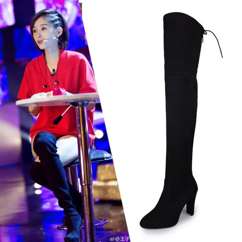 รองเท้าบูทสตรีทรงสูงระดับเข่า  - Knee High Sock Women บทวิจารณ์และราคา