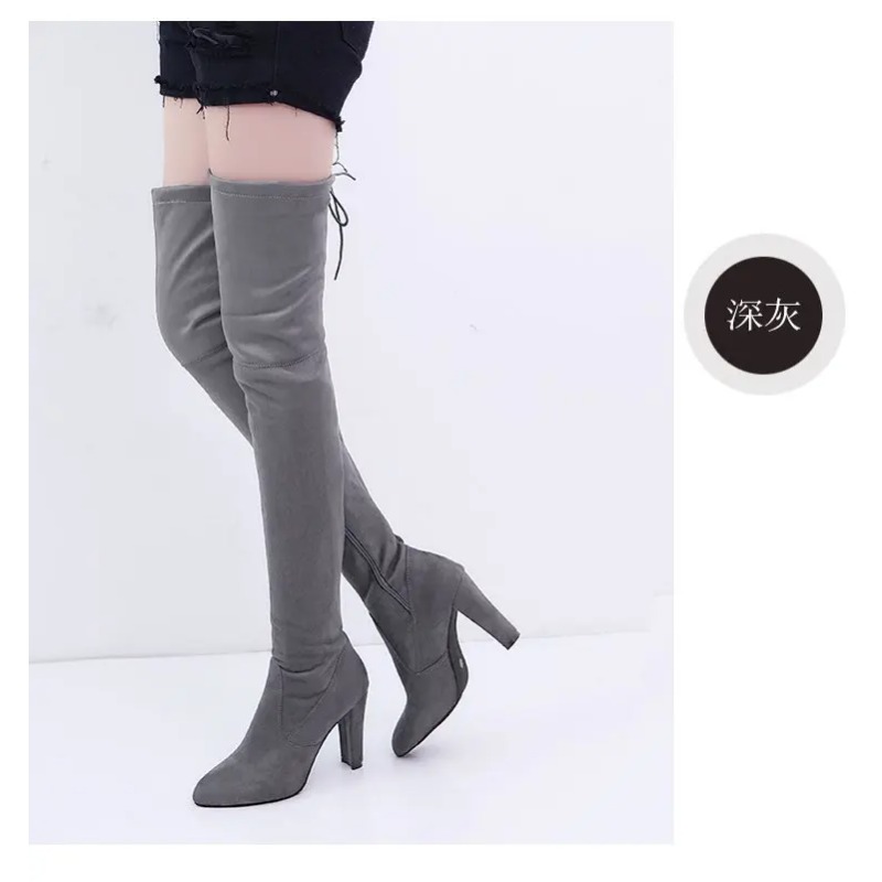 รองเท้าบูทสตรีทรงสูงระดับเข่า  - Knee High Sock Women บทวิจารณ์และราคา