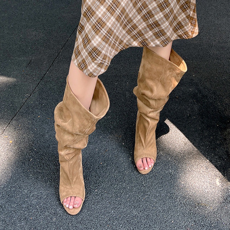AIYKAZYSDL แปลก Wedge Heel Pee - Boot Sock Slouchy บทวิจารณ์และราคา