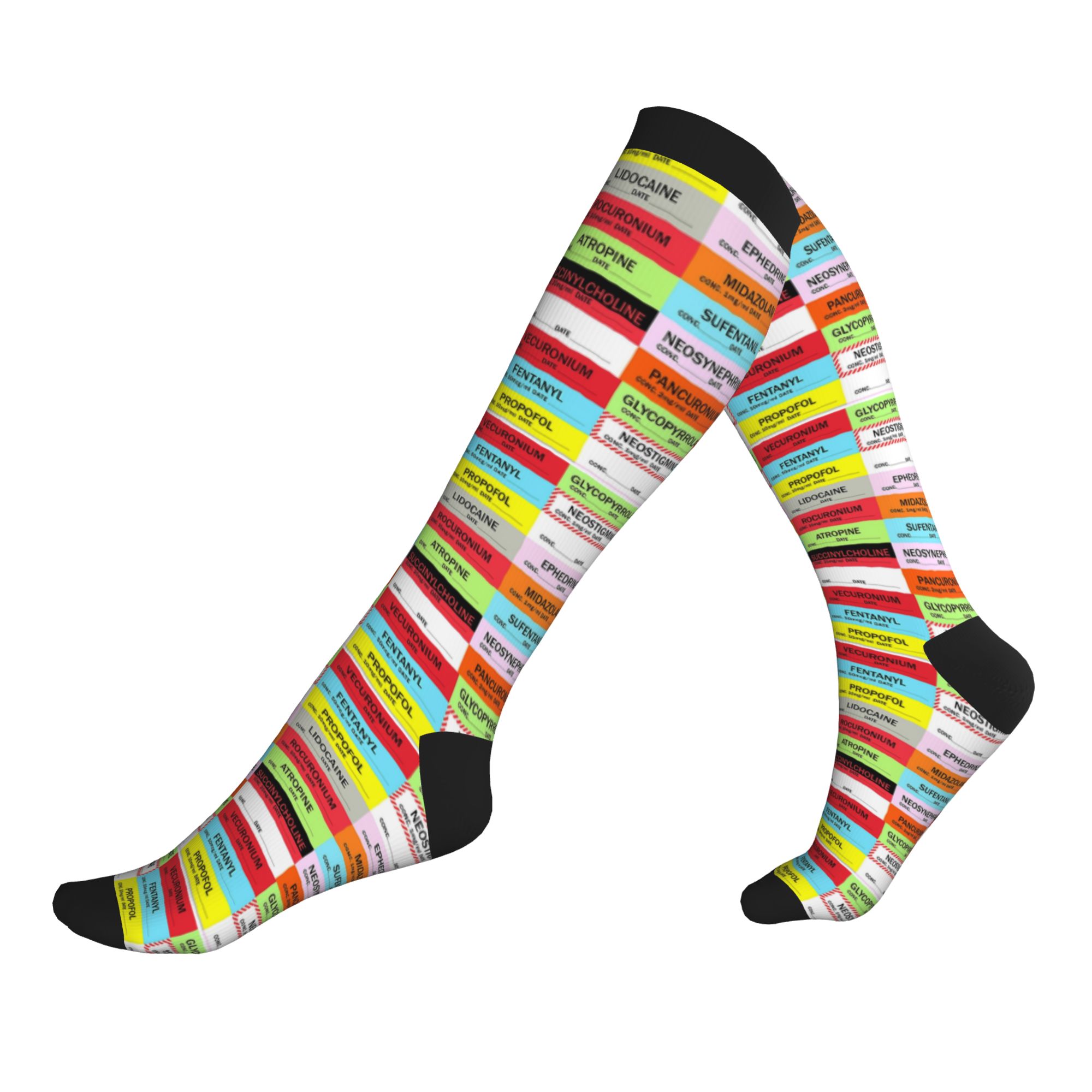 ถุงเท้าพิมพ์ลายยาชาแบบใหม่ ยืด - Compression Sock Medical บทวิจารณ์และราคา