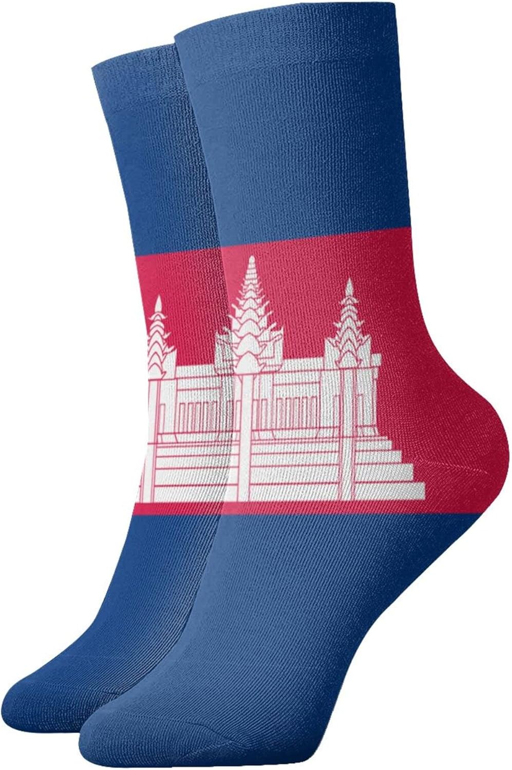 ถุงเท้าลำลองลายธงชาติกัมพูชา ถ - Dress Sock Men บทวิจารณ์และราคา