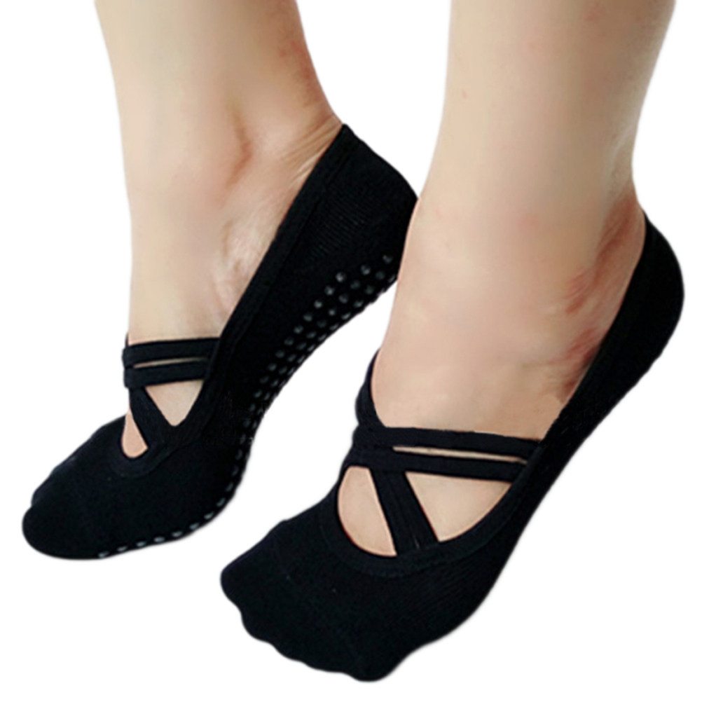 ถุงเท้าโยคะสำหรับผู้หญิง สีดำ  - Grip Sock Yoga บทวิจารณ์และราคา