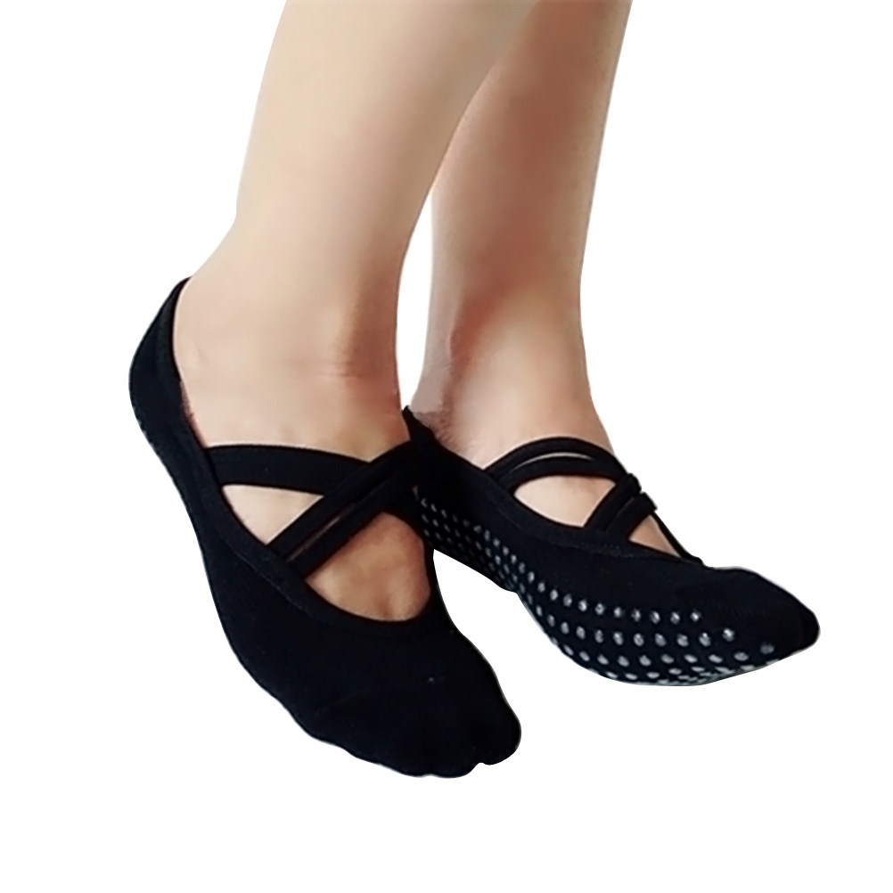 ถุงเท้าโยคะสำหรับผู้หญิง สีดำ  - Grip Sock Yoga บทวิจารณ์และราคา