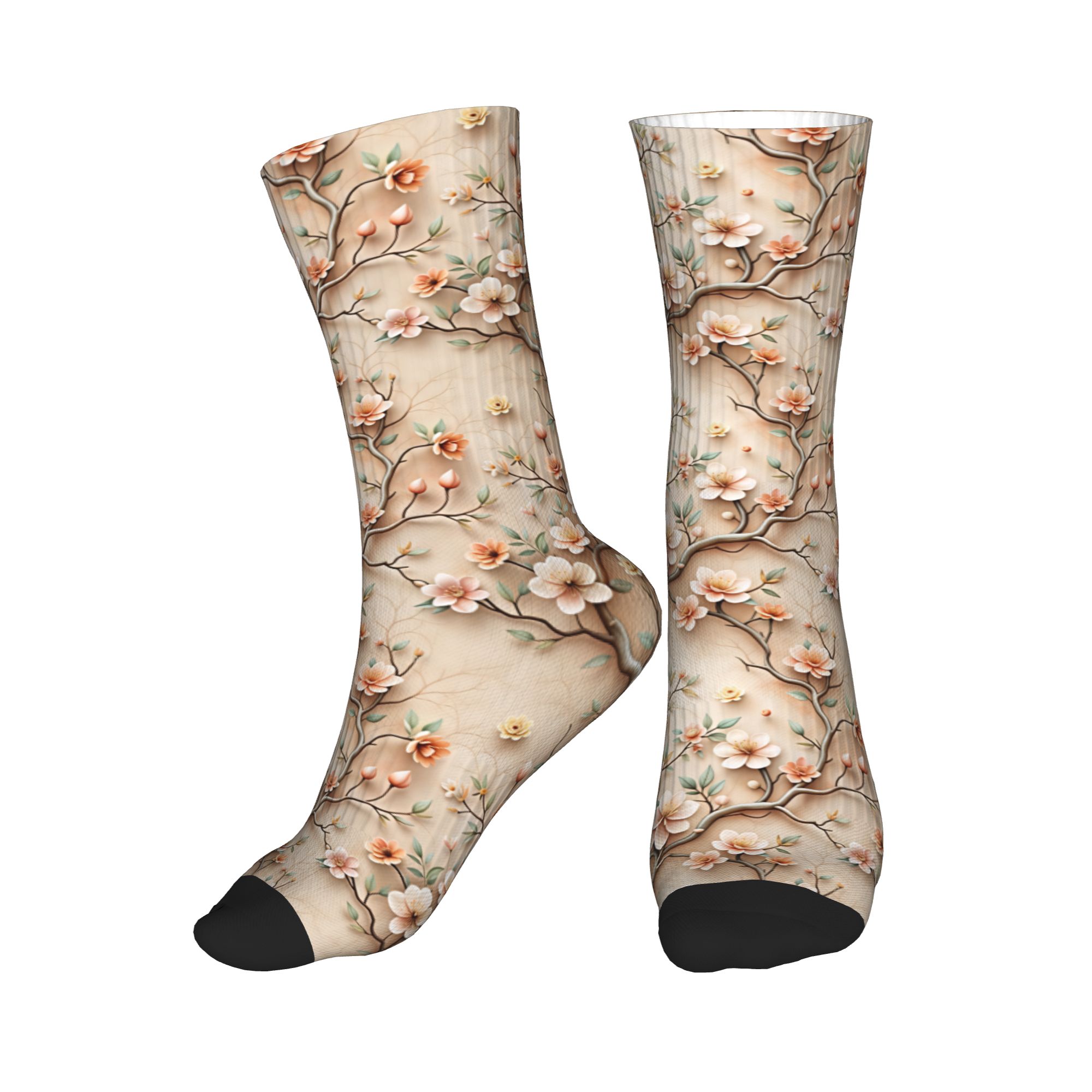 ถุงเท้าลายดอกไม้ 3 มิติ ลายกิ่ - Dress Sock Men บทวิจารณ์และราคา