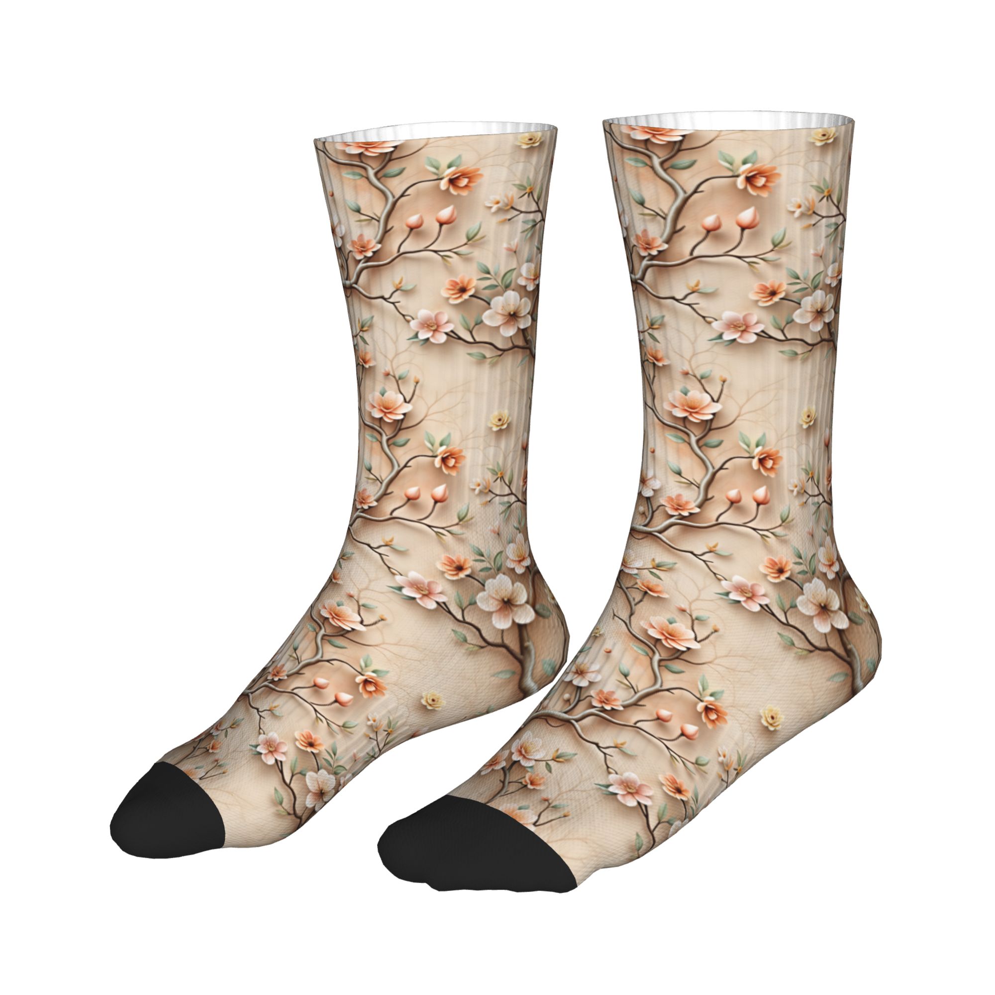 ถุงเท้าลายดอกไม้ 3 มิติ ลายกิ่ - Dress Sock Men บทวิจารณ์และราคา