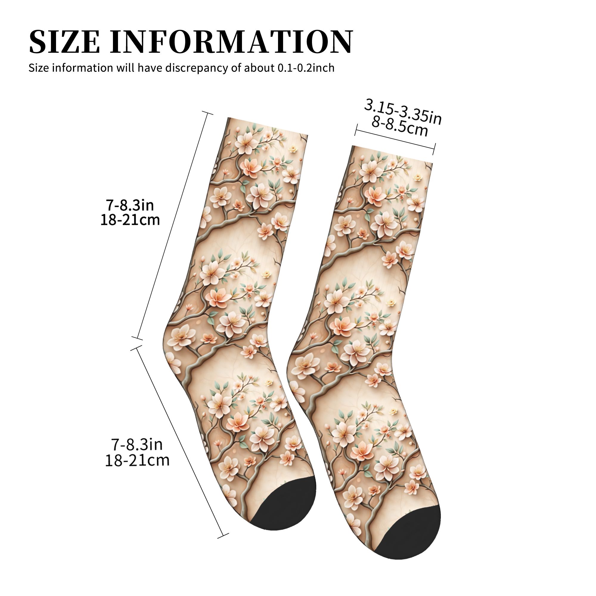ถุงเท้าลายดอกไม้ 3 มิติ ลายกิ่ - Dress Sock Men บทวิจารณ์และราคา