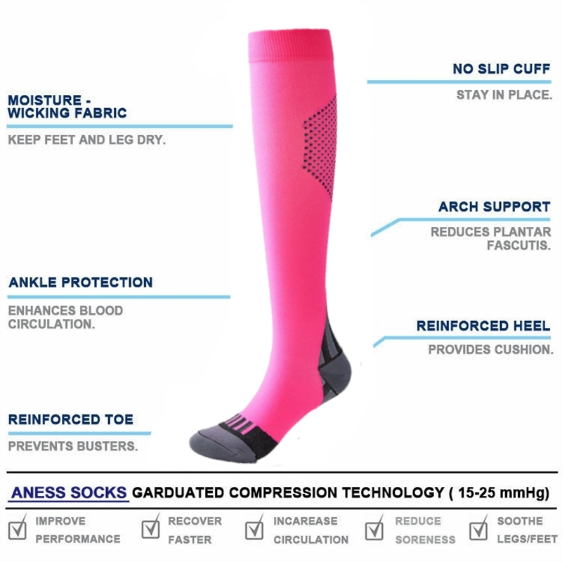 ใหม่ถุงเท้าการบีบอัด Fit ฟุตบอ - Compression Sock Medical บทวิจารณ์และราคา